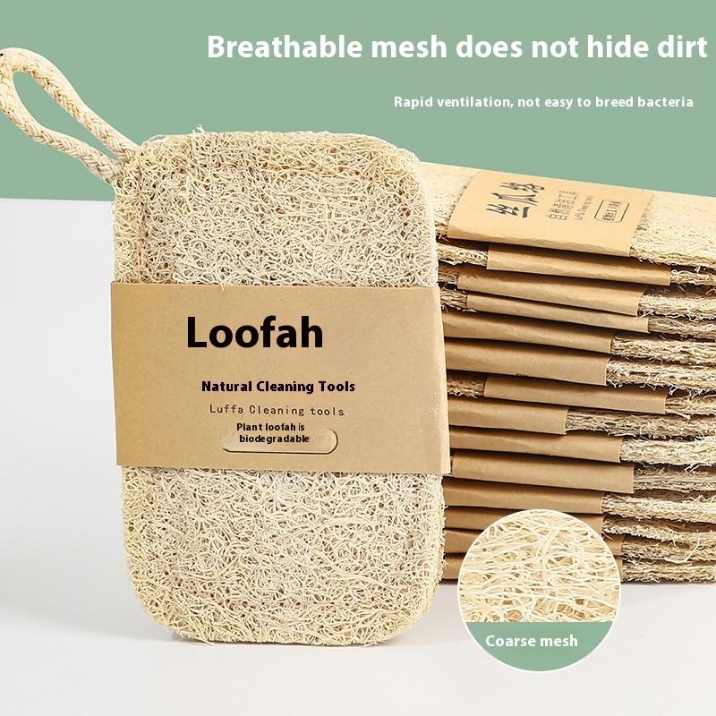 Natural Loofah Scrub Pad 6Pcs  - đánh giá và giá Dish Brush Bamboo