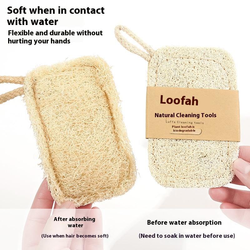 Natural Loofah Scrub Pad 6Pcs  - đánh giá và giá Dish Brush Bamboo
