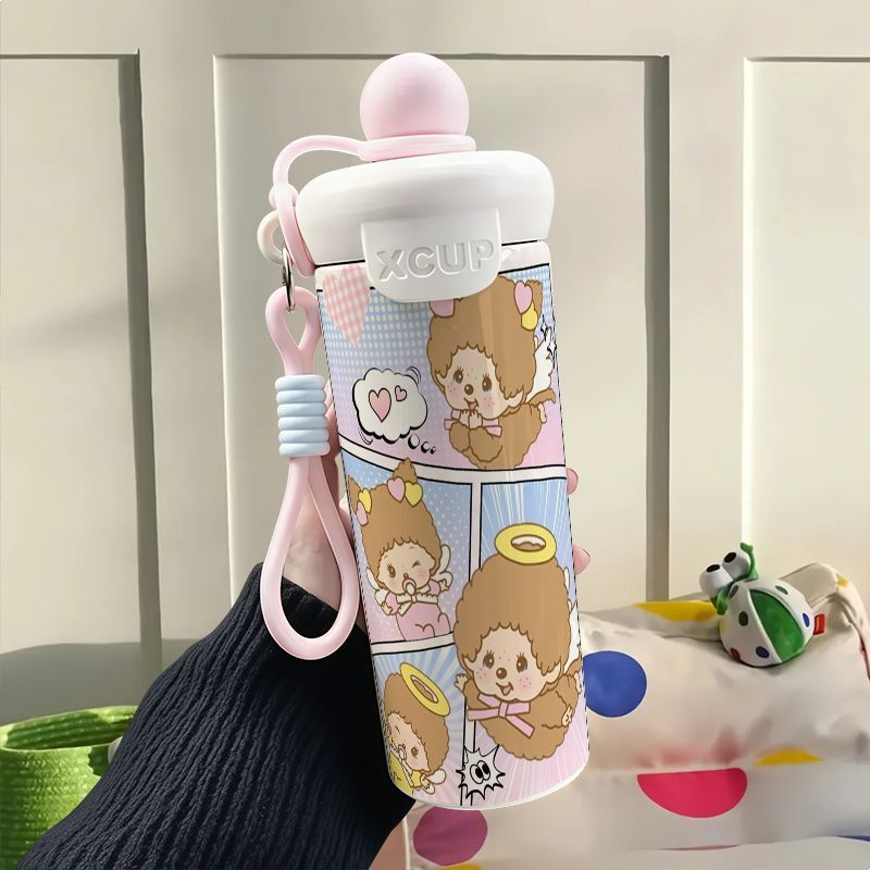 Monchhichi Cute Graffiti Stain - đánh giá và giá Stainless Steel Straw