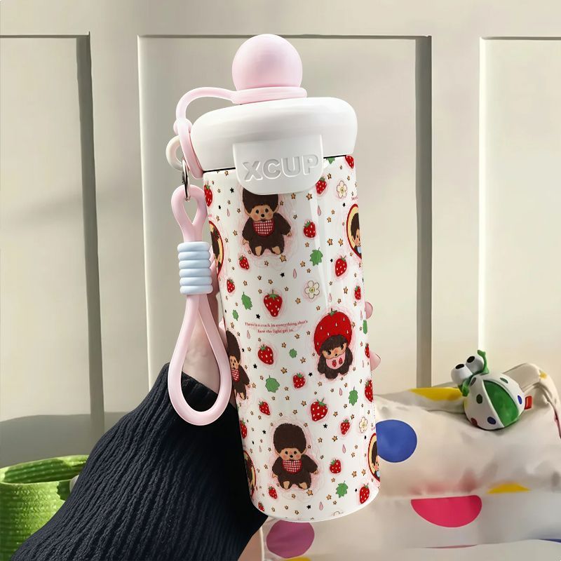 Monchhichi Cute Graffiti Stain - đánh giá và giá Stainless Steel Straw