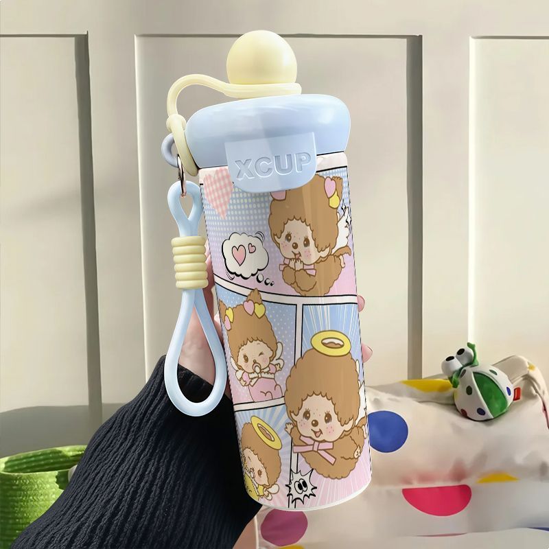 Monchhichi Cute Graffiti Stain - đánh giá và giá Stainless Steel Straw