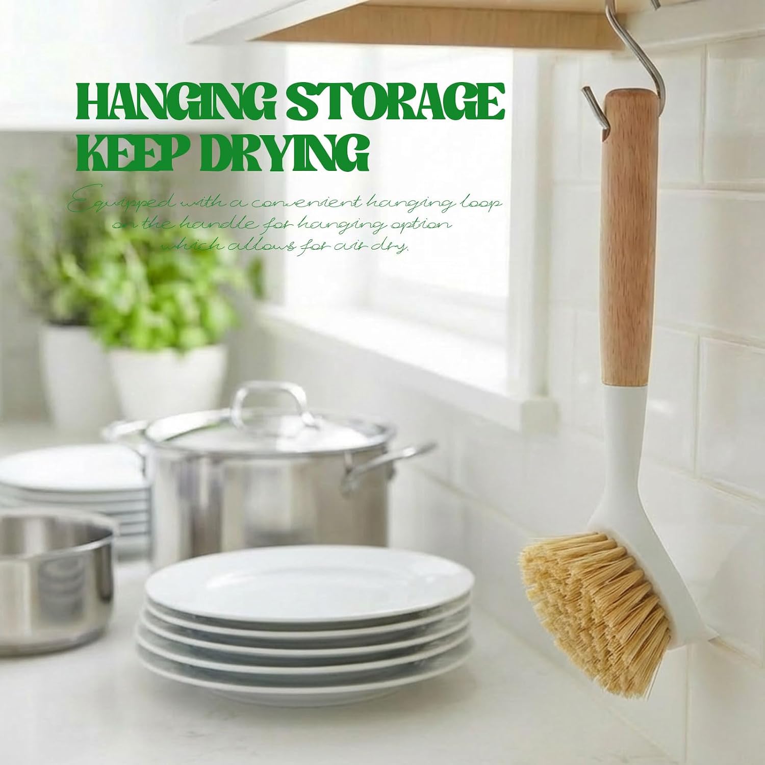 6Pcs Bamboo Dish Brush & Spong - đánh giá và giá Dish Brush Bamboo