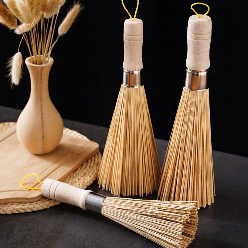Natural Bamboo Pot Brush Long  - đánh giá và giá Dish Brush Bamboo