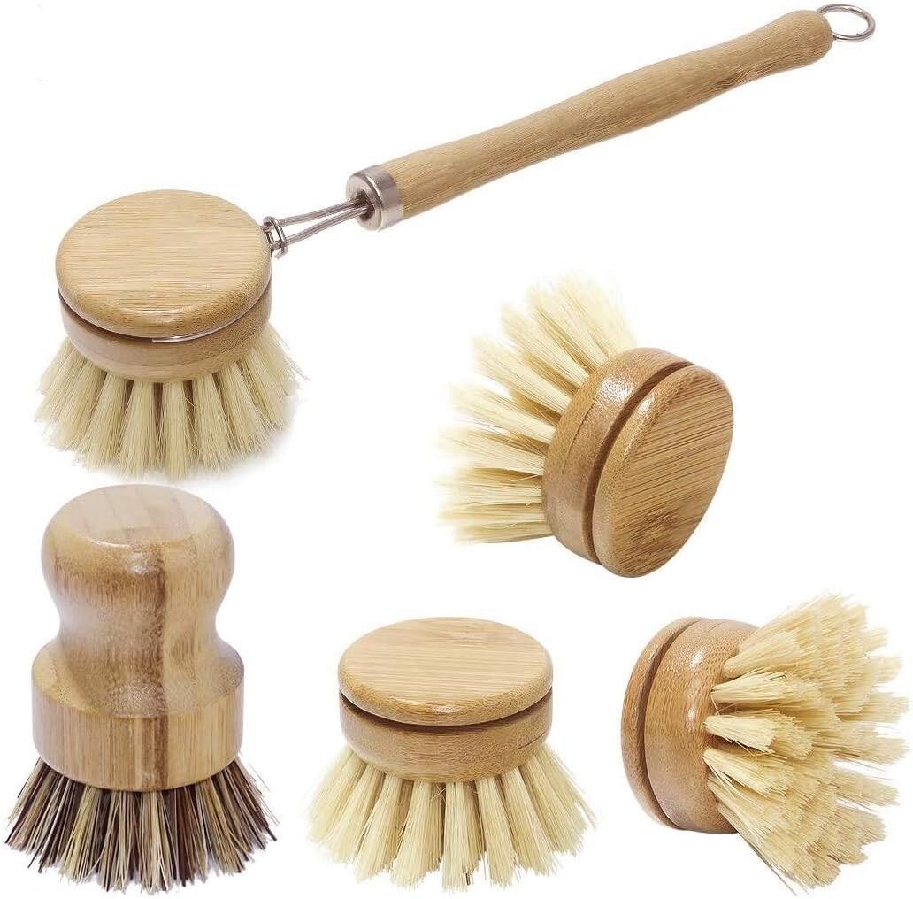 Bamboo Dish Scrub Brushes, Kit - đánh giá và giá Dish Brush Bamboo