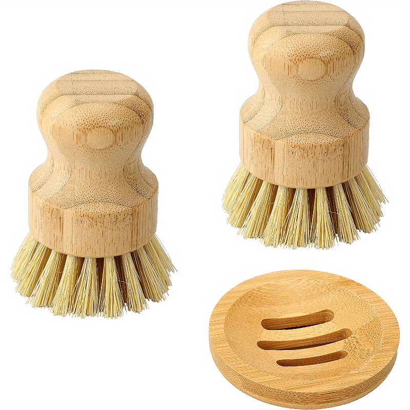 1 Set Bamboo Dish Scrub Brush  - đánh giá và giá Dish Brush Bamboo