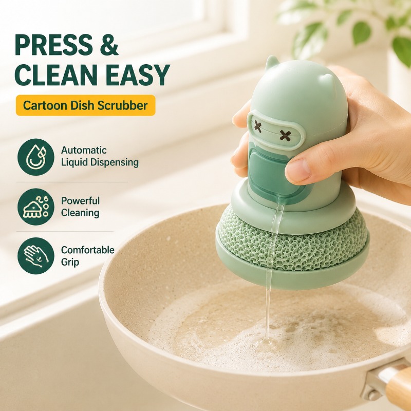 Kitchen Cartoon Press Bottle B - đánh giá và giá Dish Brush Bamboo