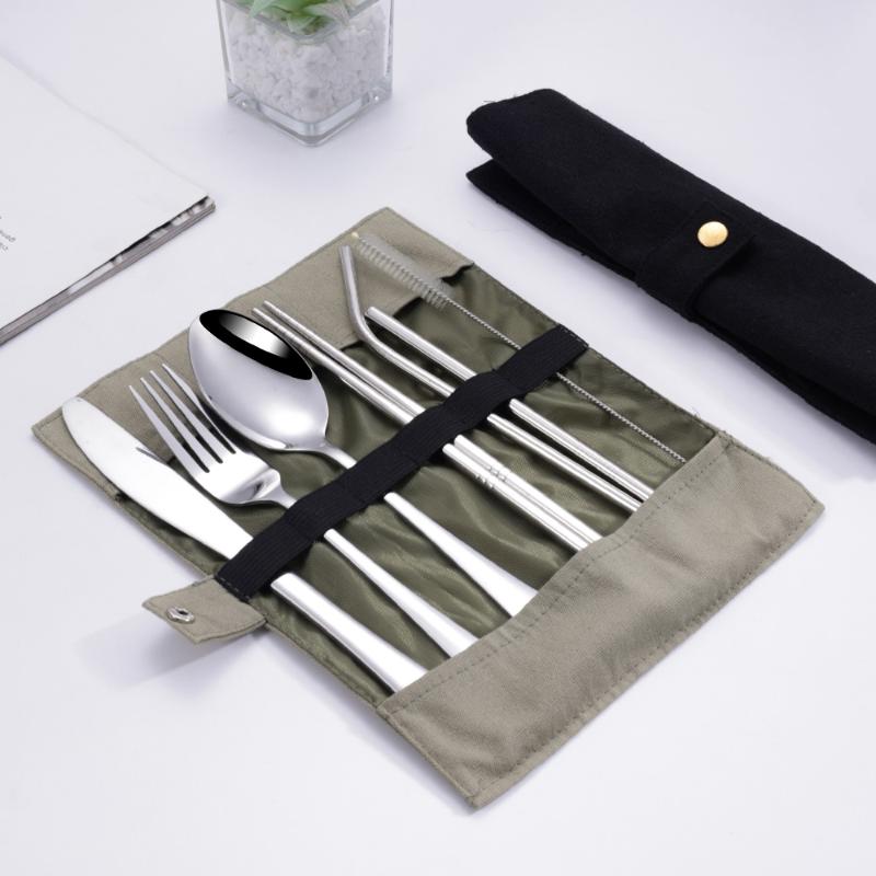 8Pcs/Set Tableware Travel Cutl - đánh giá và giá Stainless Steel Straw