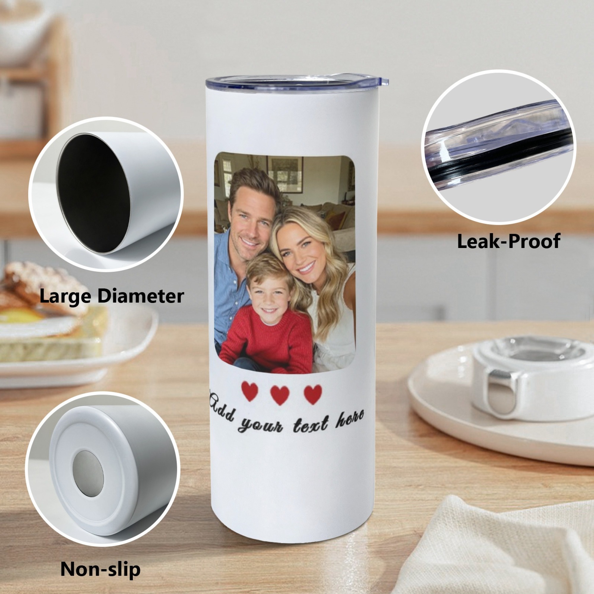 Custom 20oz Skinny Tumbler wit - đánh giá và giá Stainless Steel Straw