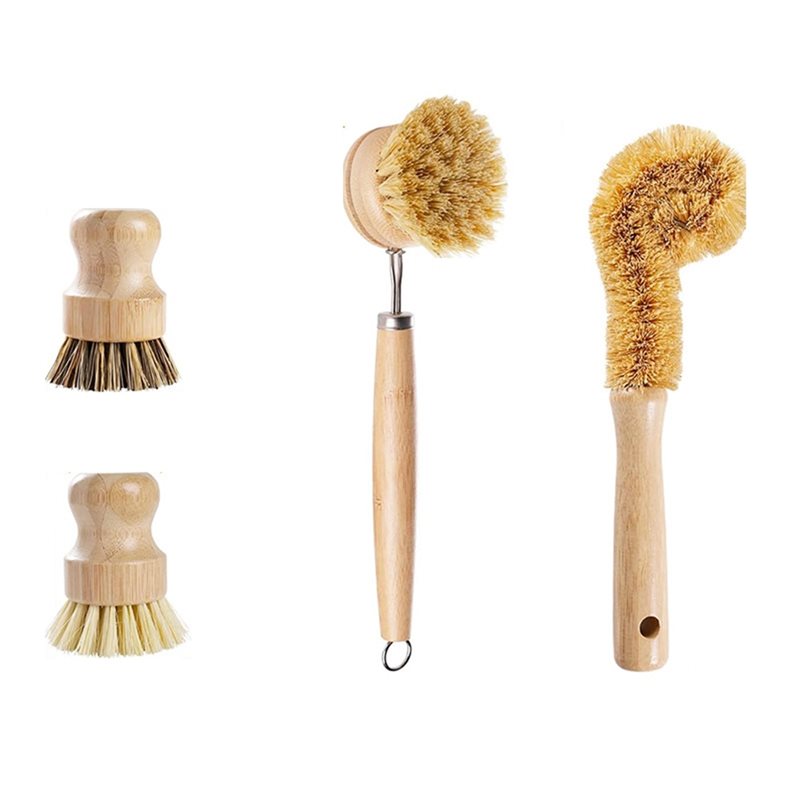 ABNL Ergonomic Wooden Handles  - đánh giá và giá Dish Brush Bamboo